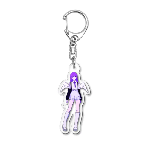 White Angel Acrylic Key Chain