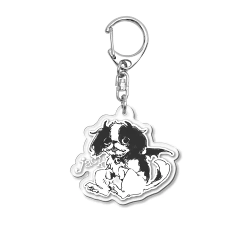 《白黒ver.》デビル犬 Jack Acrylic Key Chain