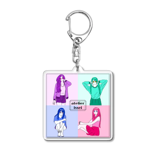 デジタル女の子4 Acrylic Key Chain