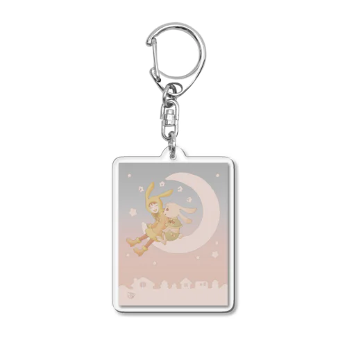 🐰三日月うさぎ Acrylic Key Chain