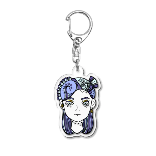 OAGETさんブルー Acrylic Key Chain