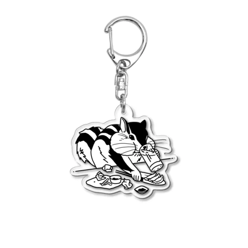 飲み会でがっつくリス Acrylic Key Chain