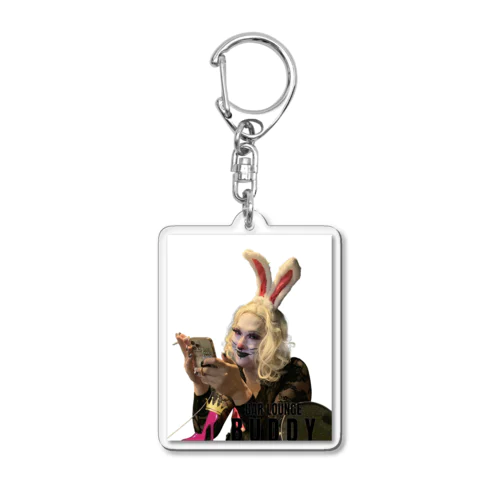 新春デブうさぎガール Acrylic Key Chain