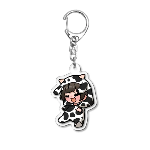 【雪乃一亜】牛さん Acrylic Key Chain