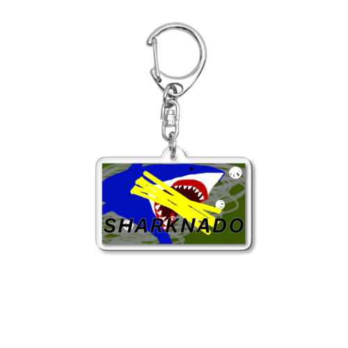 sharknado Acrylic Key Chain