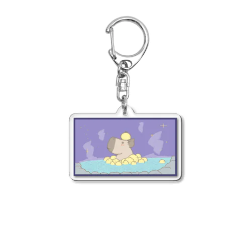 柚子に人気者なカピバラ Acrylic Key Chain