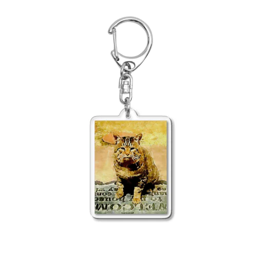 猫のとらじ Acrylic Key Chain