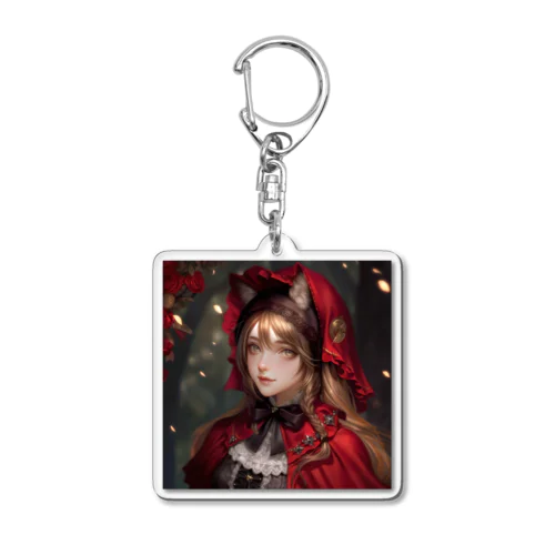 かがみの向こうの赤ずきん Acrylic Key Chain