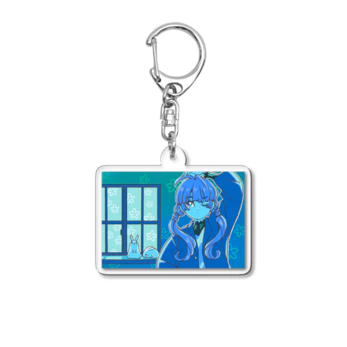 winter blue Acrylic Key Chain