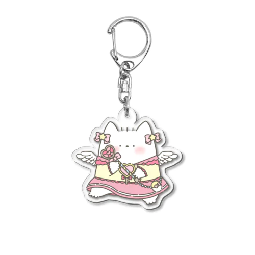 ふわふわねこ 魔法少女 Acrylic Key Chain