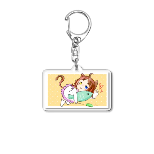 すーぱーねこねこがーる♡♡ Acrylic Key Chain