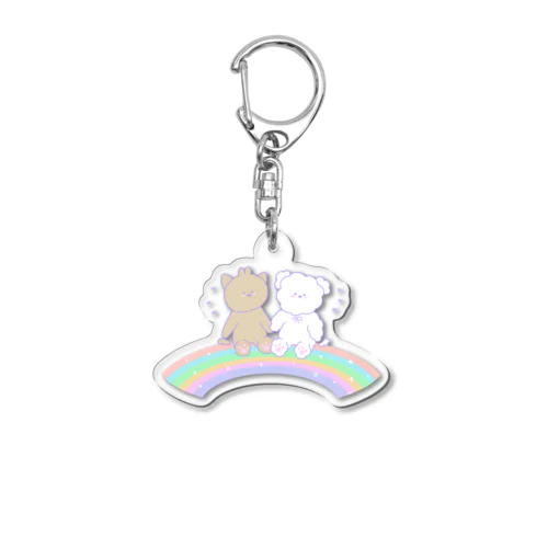 ふわふわレインボーちゃん Acrylic Key Chain