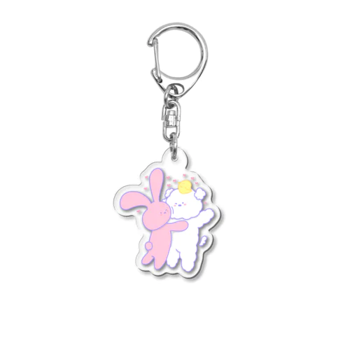 ふわふわうさぎちゃん Acrylic Key Chain