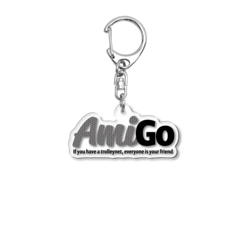 AmiGo-網ーゴ ロゴ（ブラック） Acrylic Key Chain