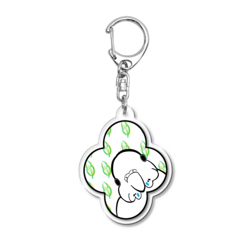とりばーど(緑の羽小窓からこんにちは) Acrylic Key Chain