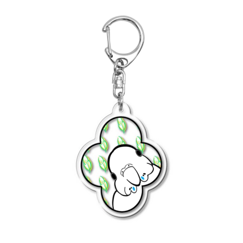 とりばーど(緑の羽小窓からこんにちは2) Acrylic Key Chain
