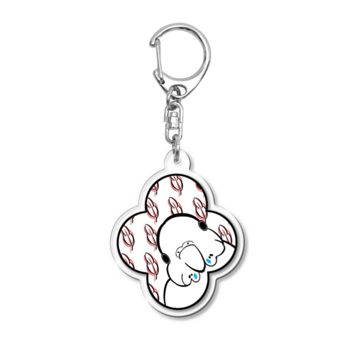 とりばーど(赤の羽小窓からこんにちは) Acrylic Key Chain