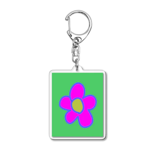 ゆるっとしたお花 Acrylic Key Chain