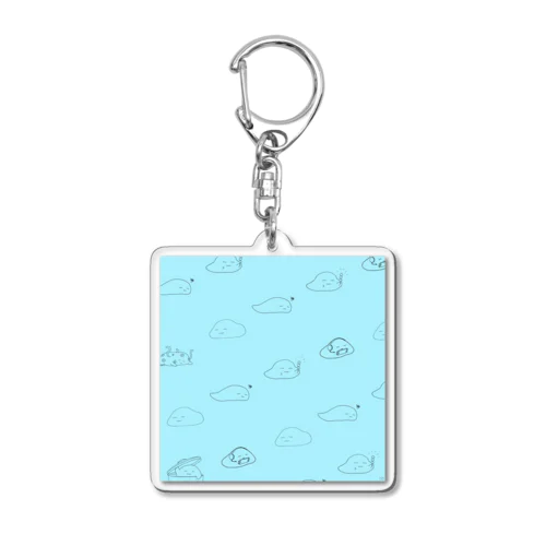 本好パパの線画スライムさん Acrylic Key Chain