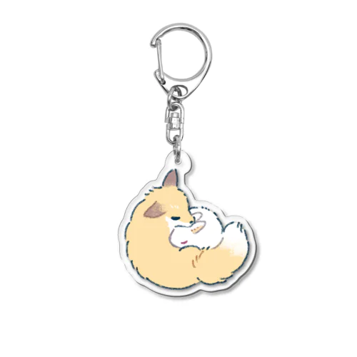 おやすみこぎつねうさぎ Acrylic Key Chain