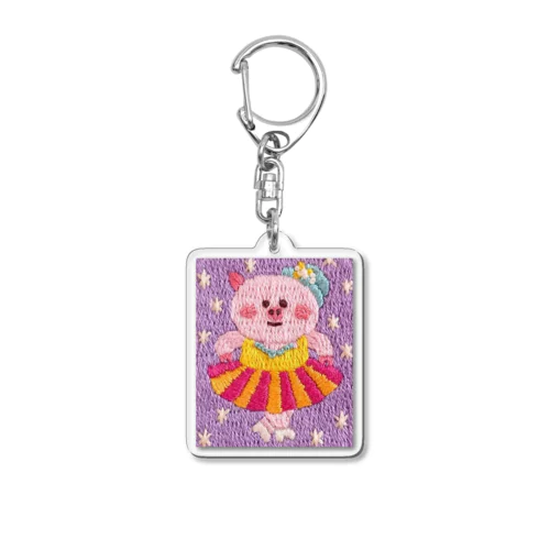 春福のアイドルぶたちゃん Acrylic Key Chain