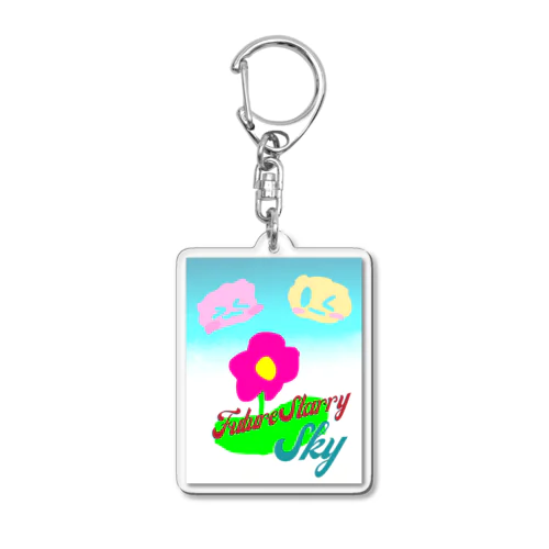 お花と雲🌼☁ Acrylic Key Chain