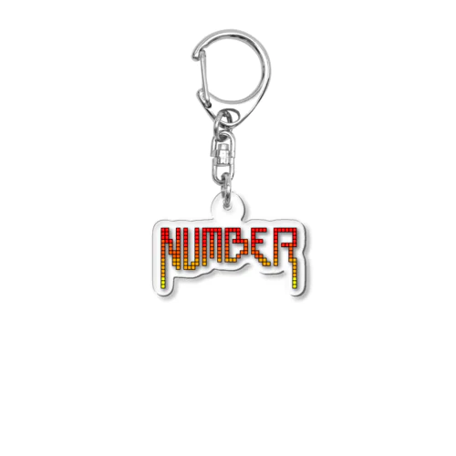 number hot Acrylic Key Chain