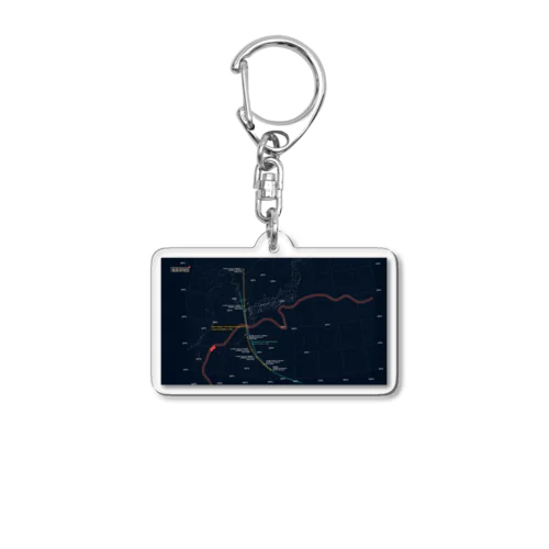 2022台風Typhoon進路図くんシリーズパイロット Acrylic Key Chain