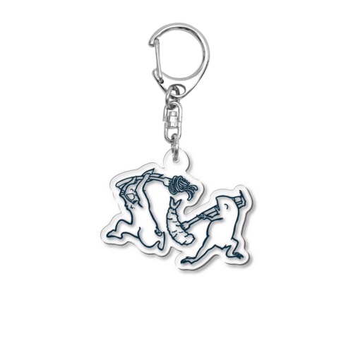 【ぎがといっしょ】《紺線》 Acrylic Key Chain