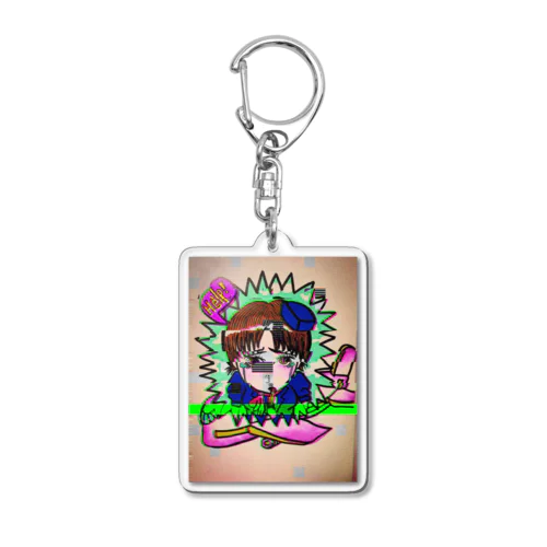 初出勤キャビンアテンダントガール Acrylic Key Chain