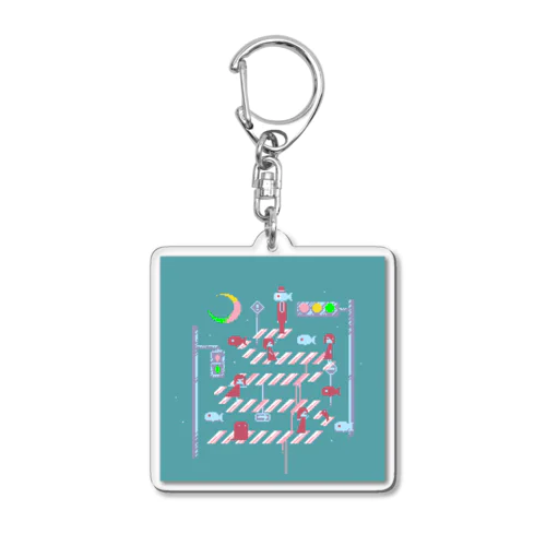 クリームソーダな夜 Acrylic Key Chain