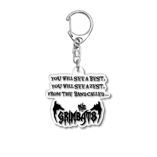 THE GRIMBATS logo-1 EX Black Acrylic Key Chain