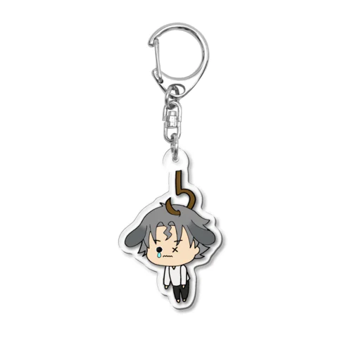 フックに吊られた齋藤さん Acrylic Key Chain