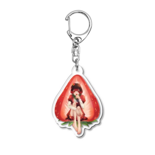 とちおとめちゃん（背景デザインなし） Acrylic Key Chain