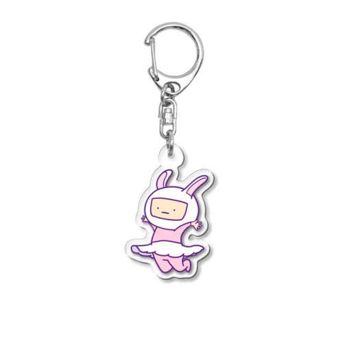 Teaspoonウサギちゃんピンク Acrylic Key Chain