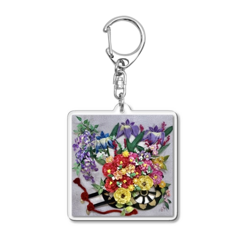 つまみ細工御所車 Acrylic Key Chain