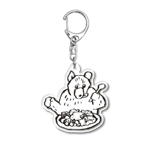 かっぽうかぽうのKAPO Curry カレークレイジーくまさん Acrylic Key Chain