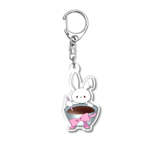 月のうさぎくんバレンタインアクキー1（２０２３年） Acrylic Key Chain