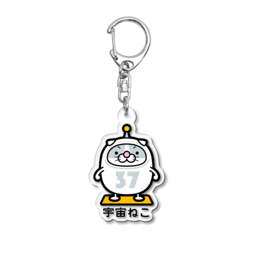 宇宙ねこ。サウナにハマる Acrylic Key Chain