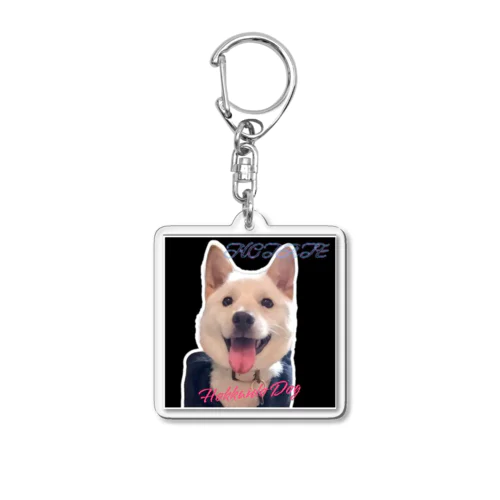 北海道犬ほのぼのほたてさん Acrylic Key Chain