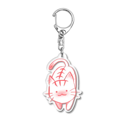 じりじりねこ Acrylic Key Chain