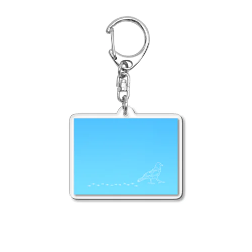 青空と鳥 Acrylic Key Chain