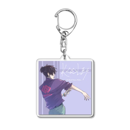 KOOLEs purple shirt. Acrylic Key Chain