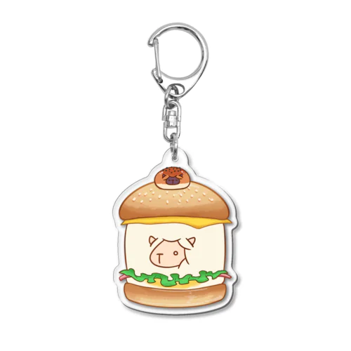 ハンバーガー（しょっくぱん） Acrylic Key Chain