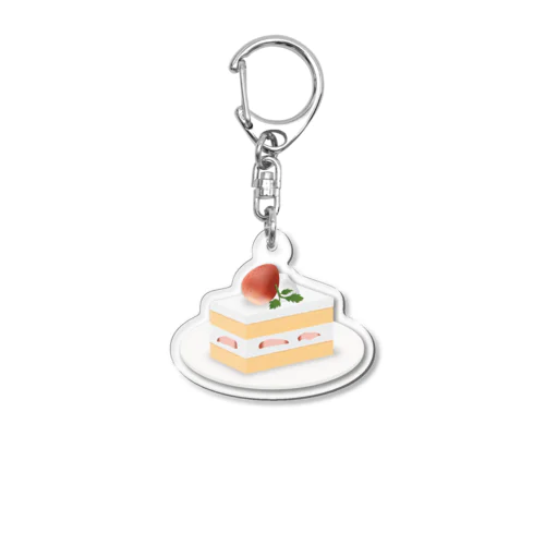 イチゴのショートケーキ Acrylic Key Chain