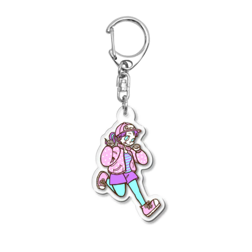 Gurumi girl_Pastel Acrylic Key Chain