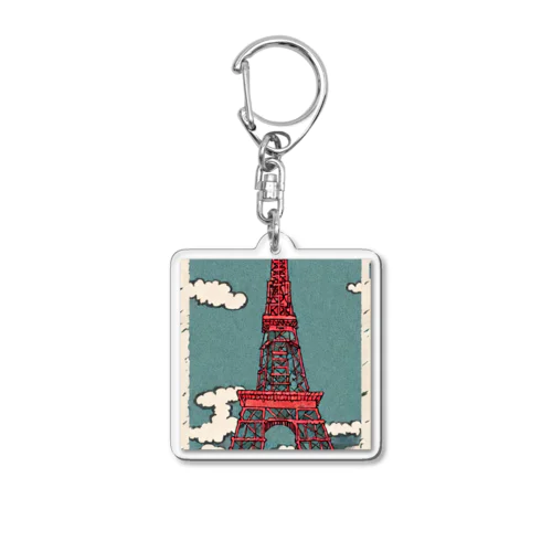 tokyotower4 Acrylic Key Chain