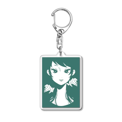 つり目の女の子 Acrylic Key Chain