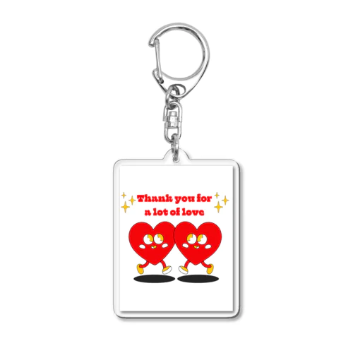 Thank you for a lot of love　ホワイトデー Acrylic Key Chain