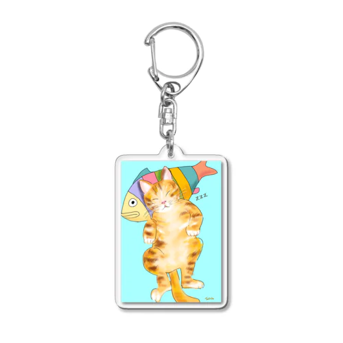 おひるねこ Acrylic Key Chain